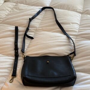 Madewell Black Leather Crossbody Bag